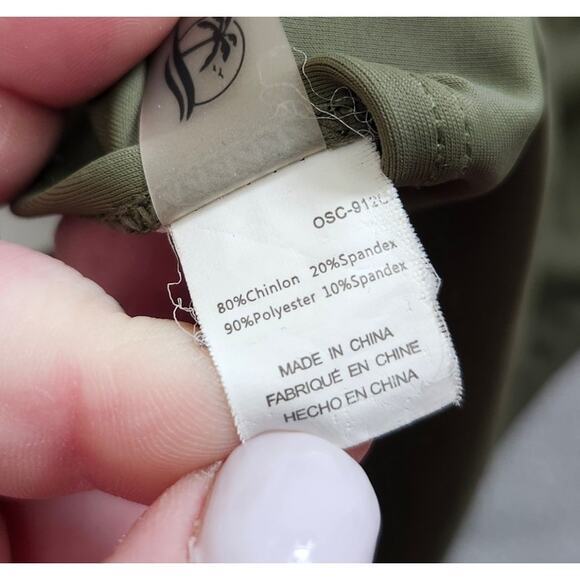 Cupshe Large Green One Piece Lace Bathing Suit Swim Hobo Hippy Crochet - Picture 6 of 9